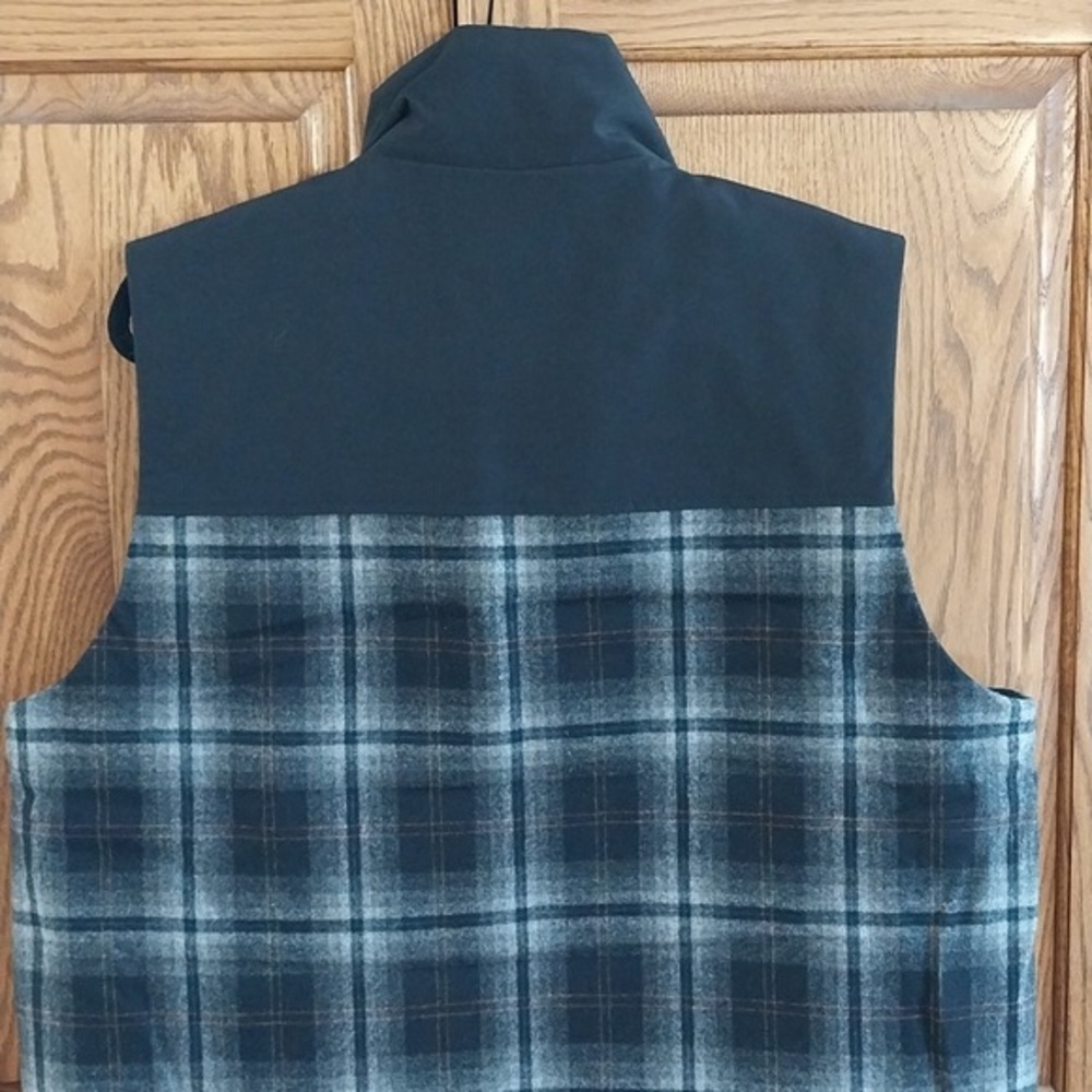 Pendleton NWT Men's Size Large Black‎ Gray Plaid Full Zip Wool Rich Blend Vest - Picture 11 of 12